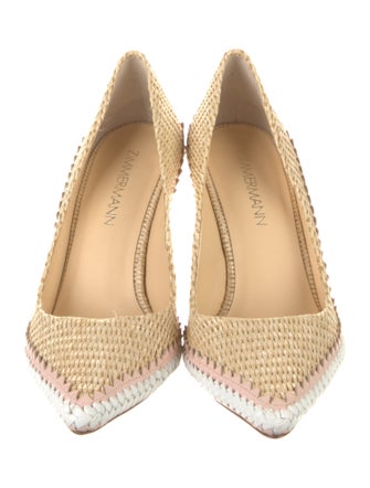 Zimmermann Straw Colorblock Pattern Pumps