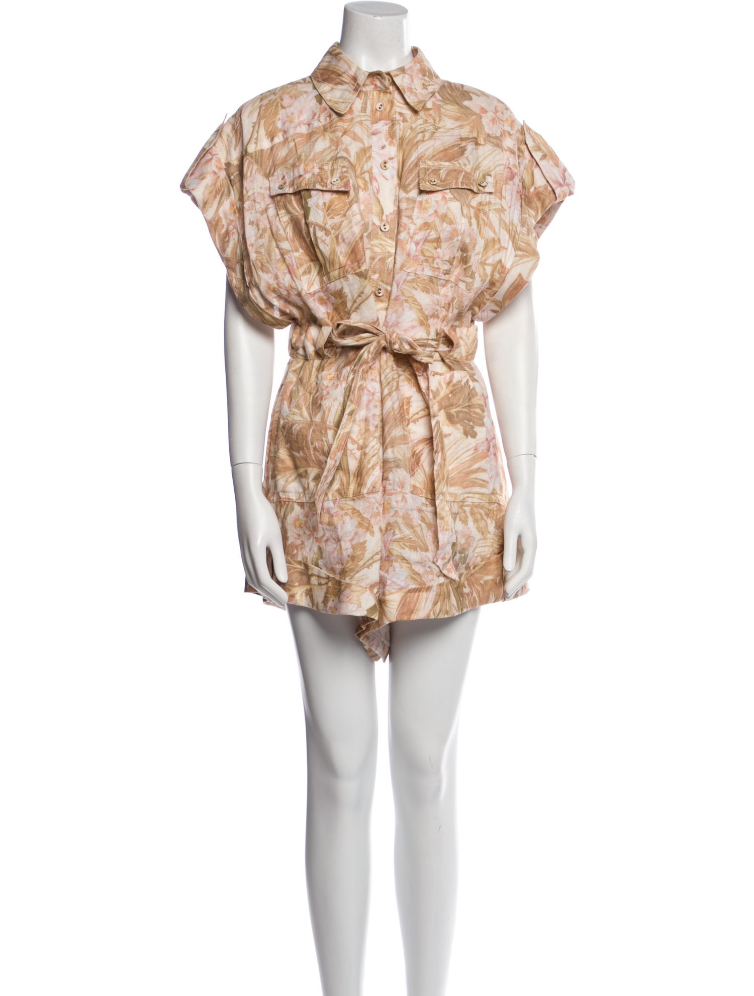 Zimmermann Linen Printed Romper
