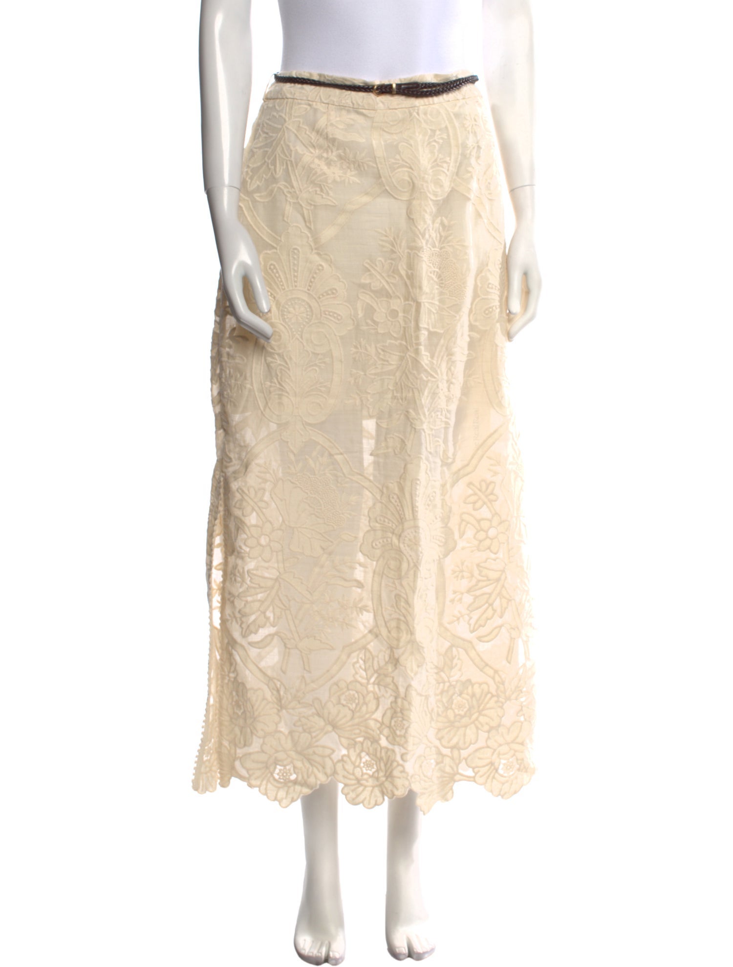 Zimmermann Linen Midi Length Skirt