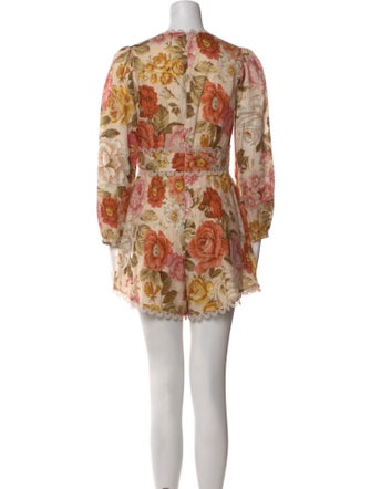 Zimmermann Linen Printed Romper