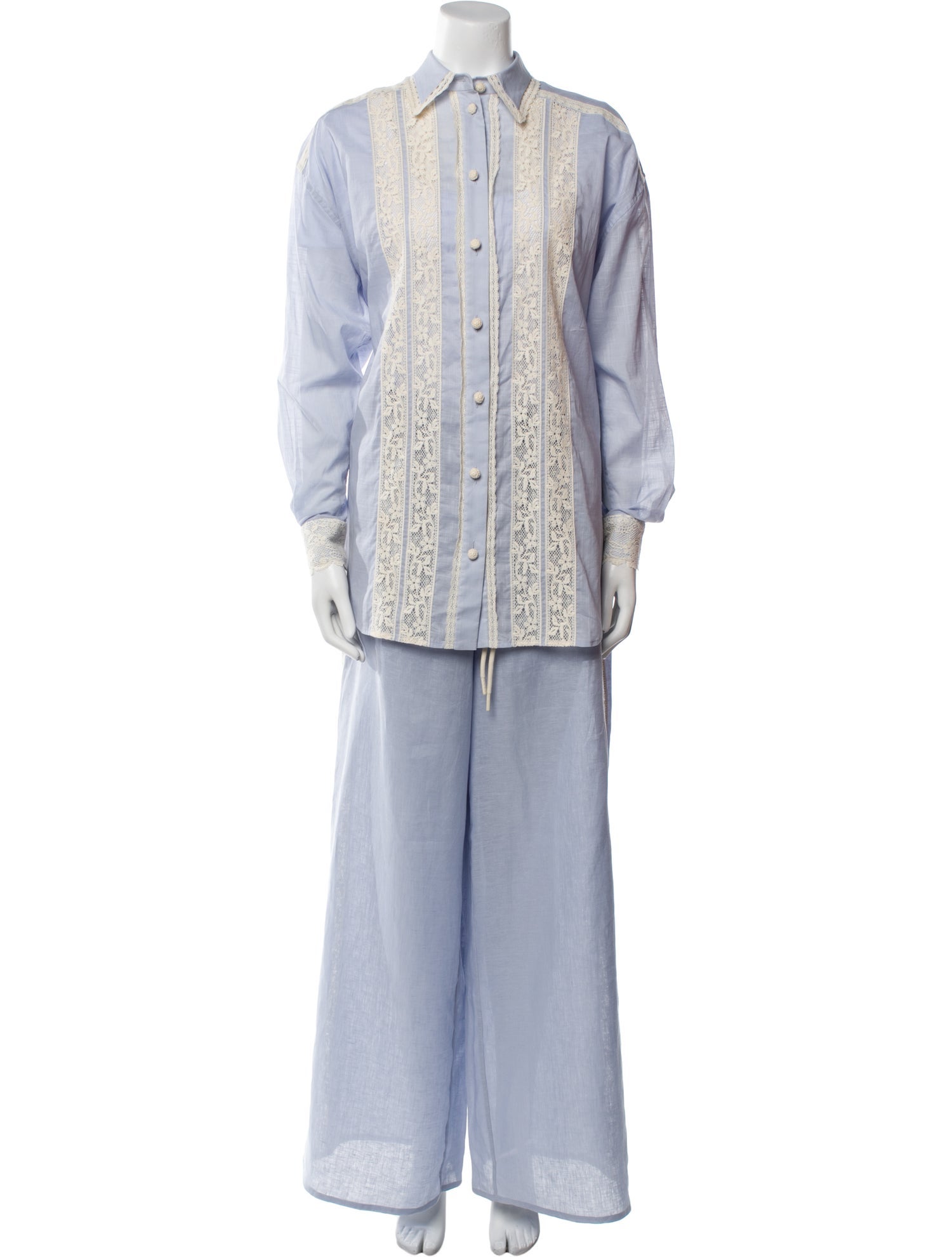 Zimmermann Lace Pattern Lace Trim Embellishment Pant Set w/ Tags