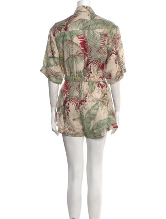 Zimmermann Linen Floral Print Romper