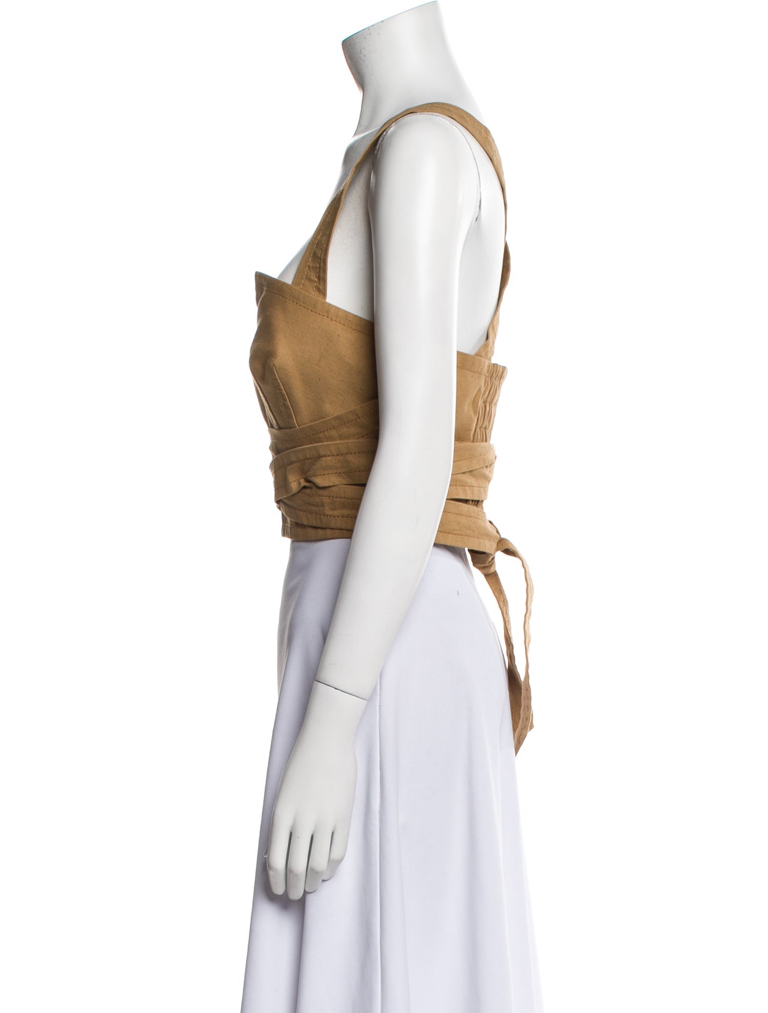 Zimmermann V-Neck Sleeveless Crop Top