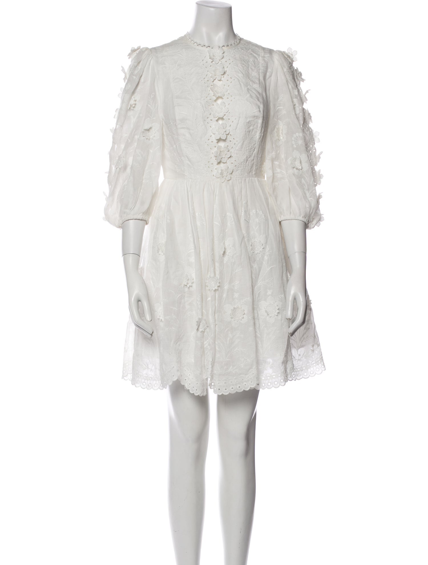 Zimmermann Crew Neck Mini Dress