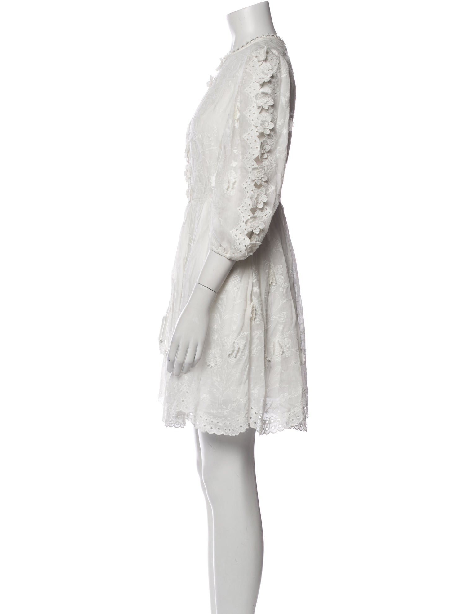 Zimmermann Crew Neck Mini Dress