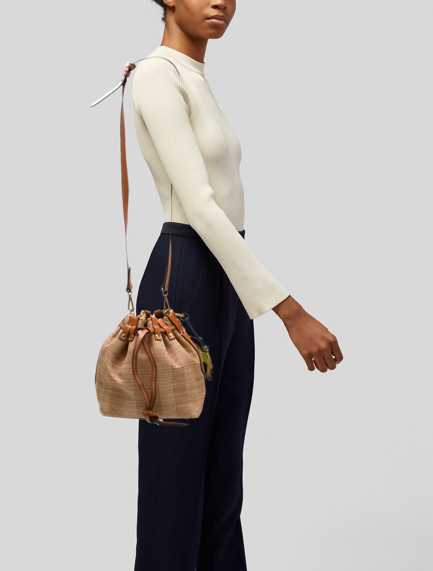 Zimmermann Raffia Bucket Bag