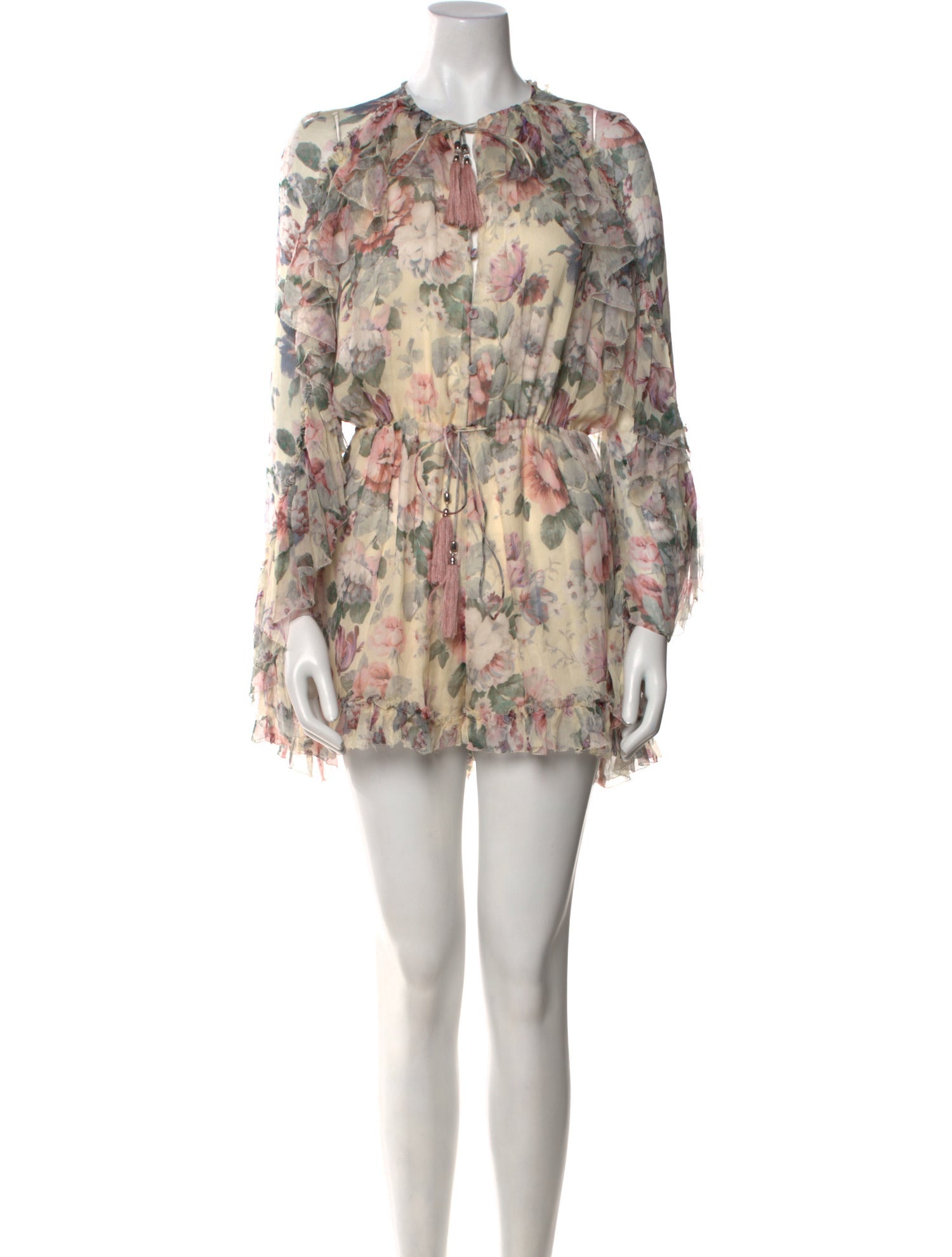 Zimmermann Silk Floral Print Romper