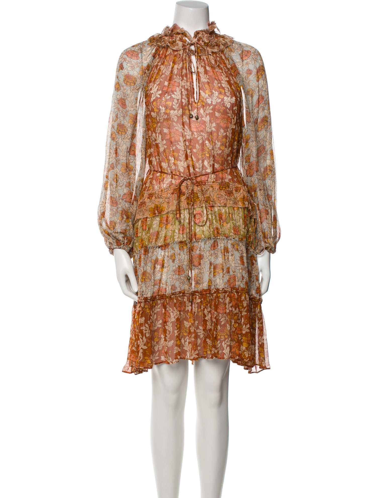 Zimmermann Floral Print Knee-Length Dress