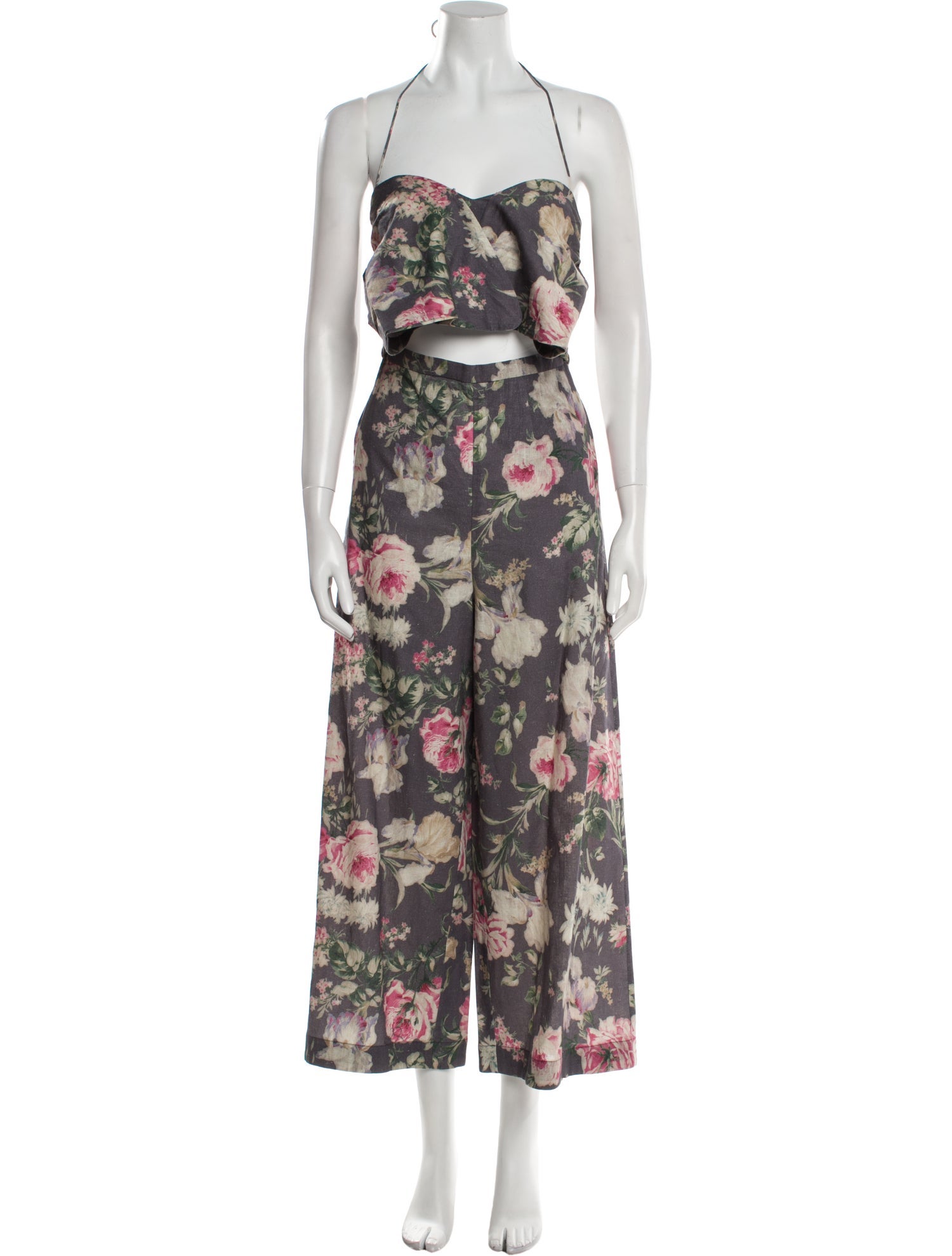 Zimmermann Linen Printed Jumpsuit