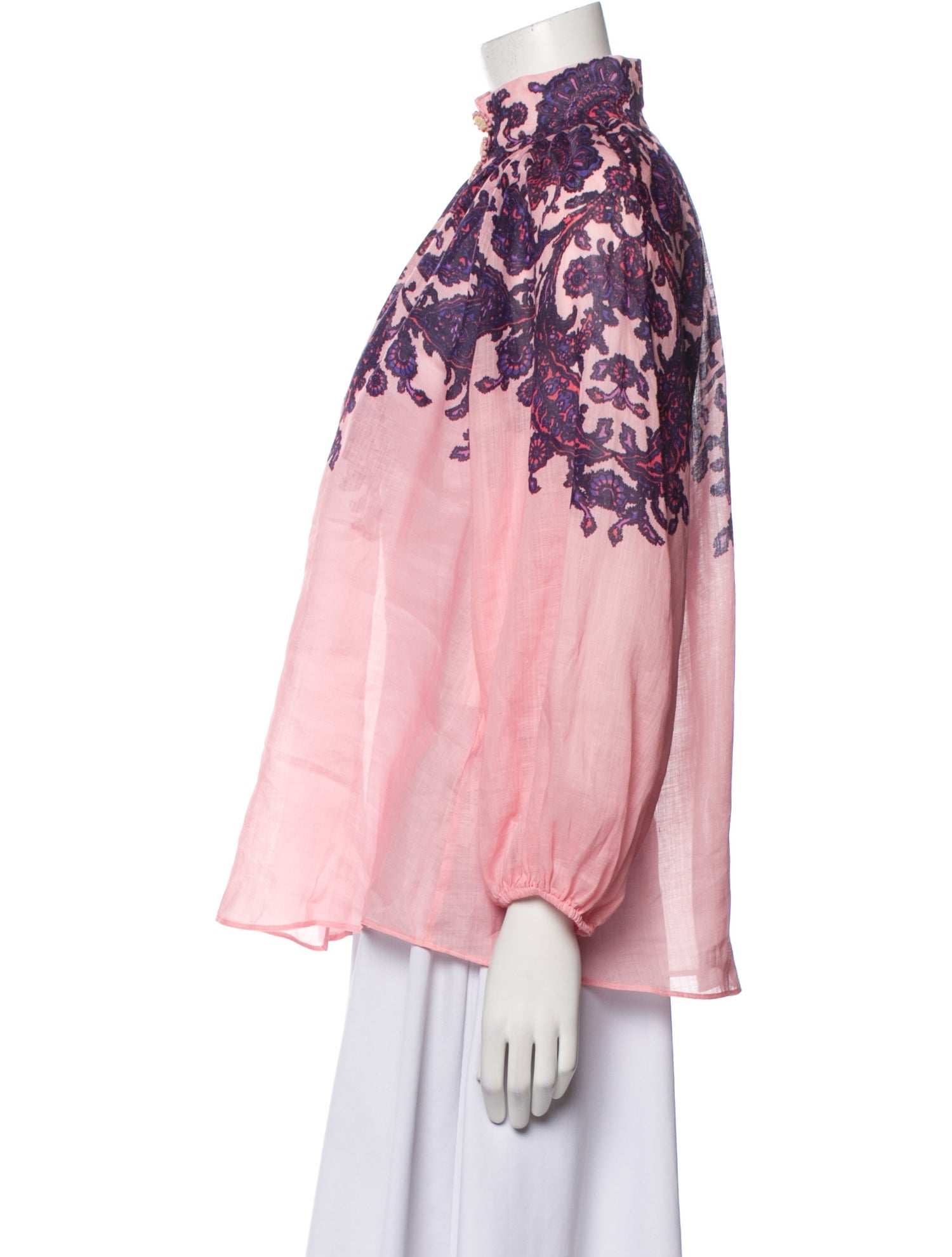 Zimmermann Linen Floral Print Blouse