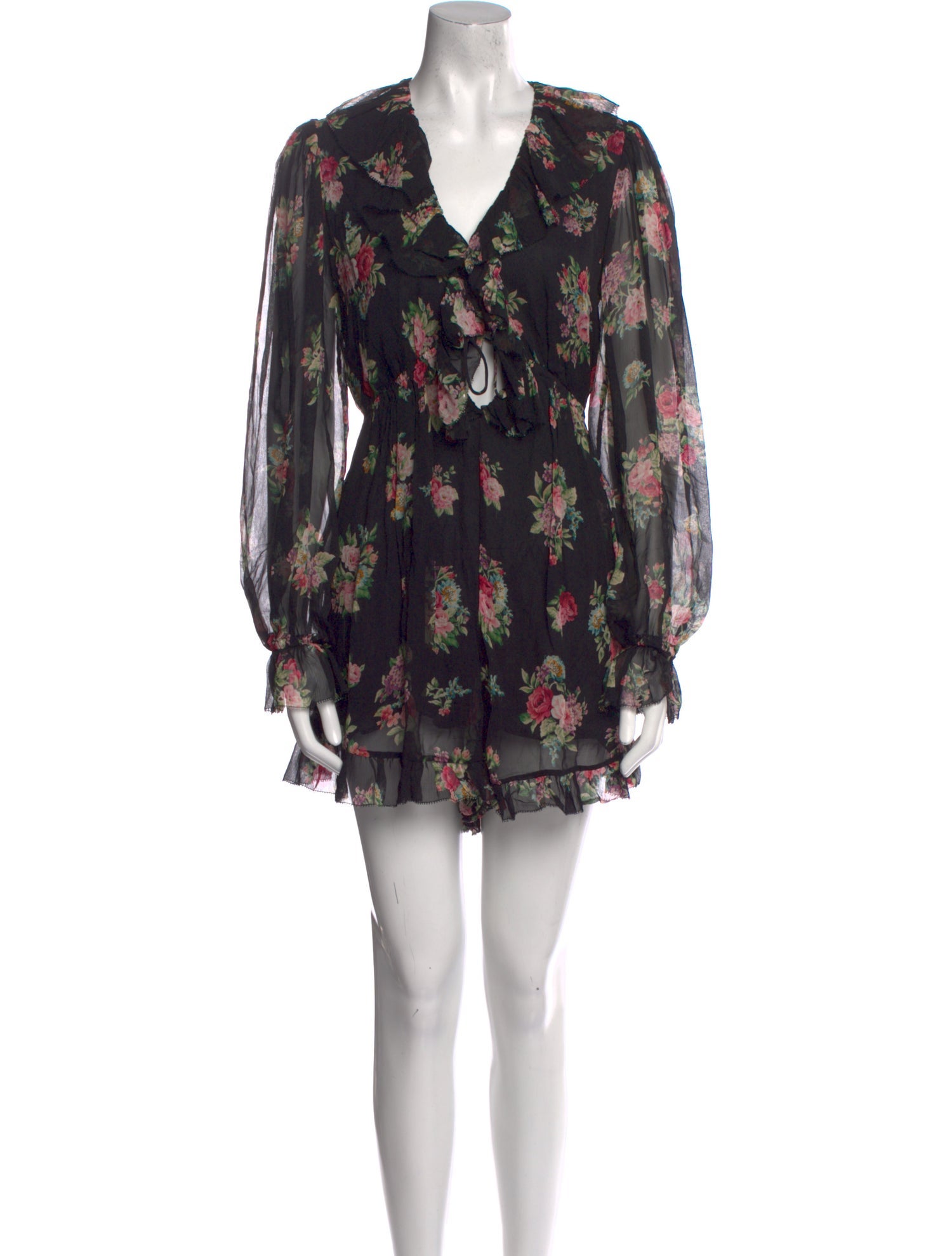 Zimmermann Silk Floral Print Romper
