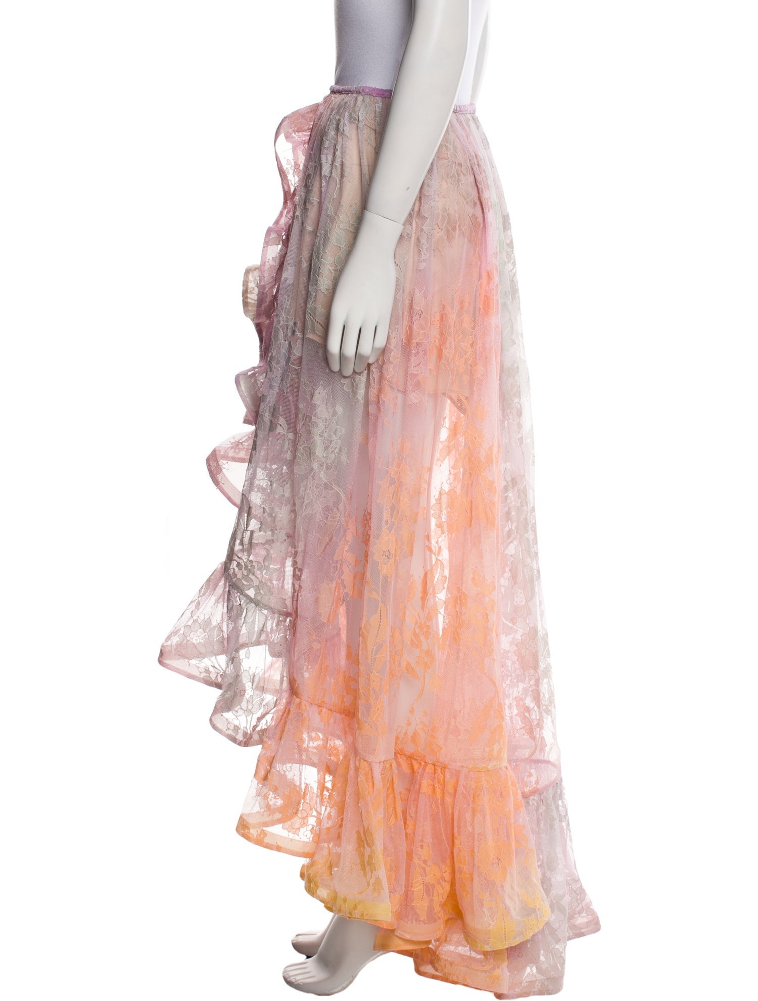 Zimmermann Lace Pattern Long Skirt