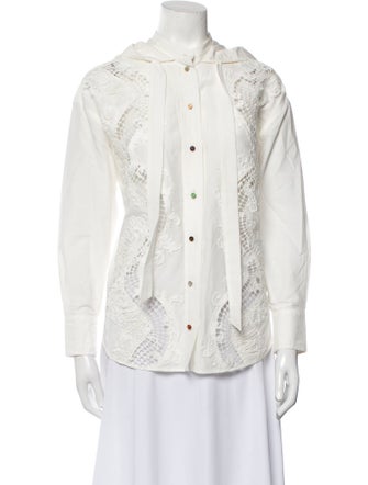 Zimmermann Long Sleeve Button-Up Top