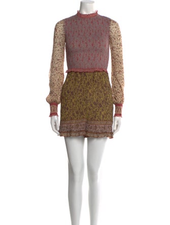 Zimmermann Printed Mock Neck Romper