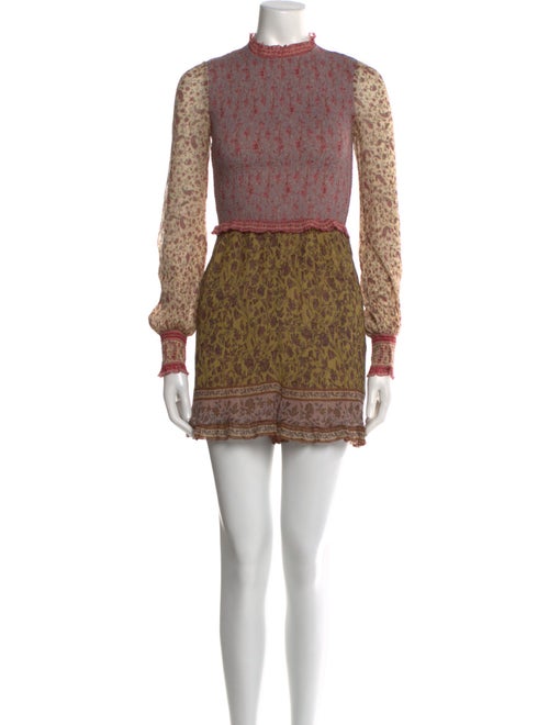 Zimmermann Printed Mock Neck Romper