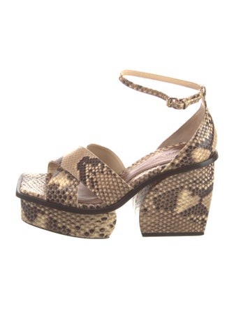 Zimmermann Python Animal Print Sandals