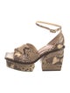 Zimmermann Python Animal Print Sandals