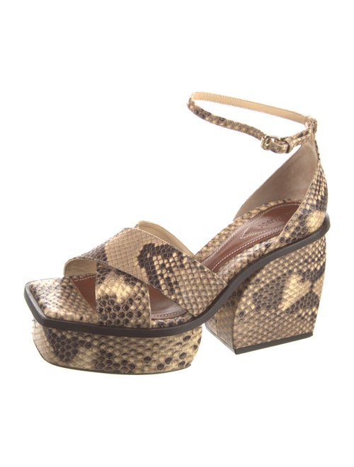 Zimmermann Python Animal Print Sandals