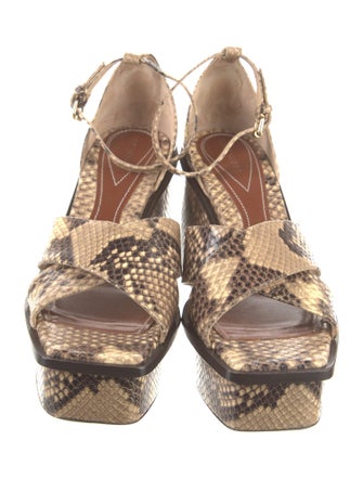 Zimmermann Python Animal Print Sandals