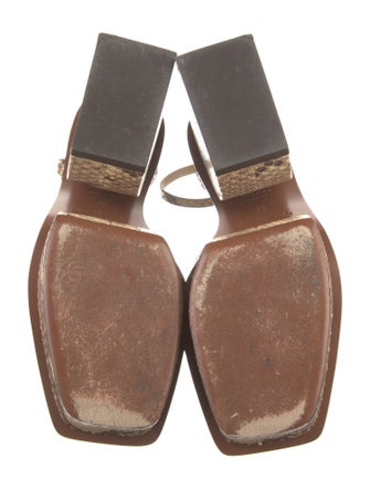 Zimmermann Python Animal Print Sandals