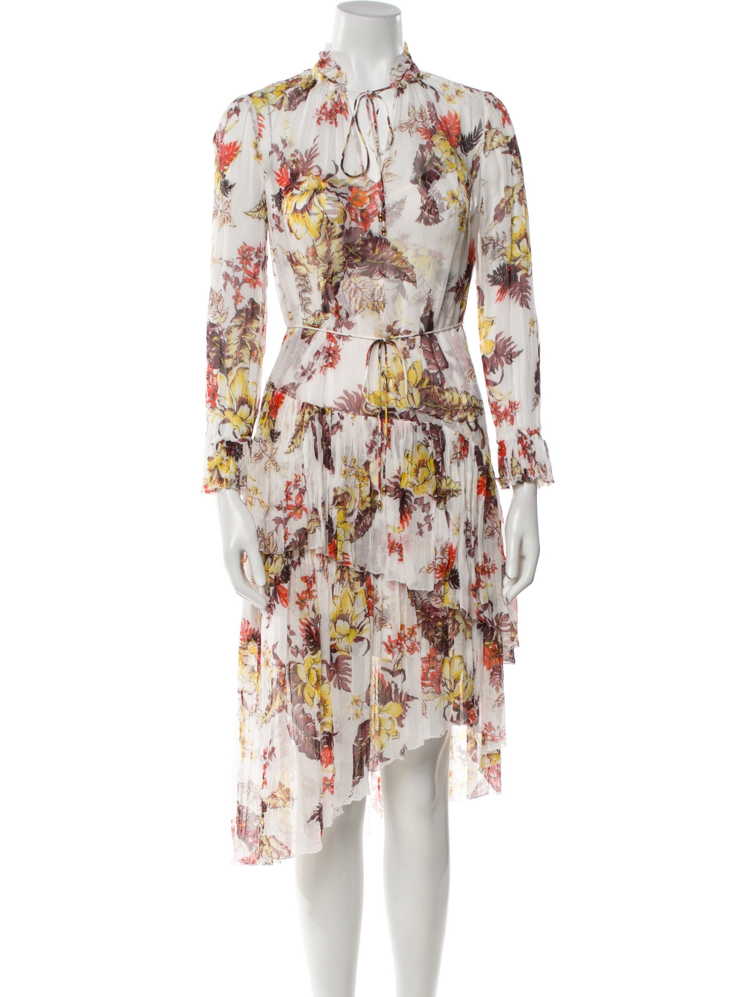 Zimmermann Floral Print Midi Length Dress