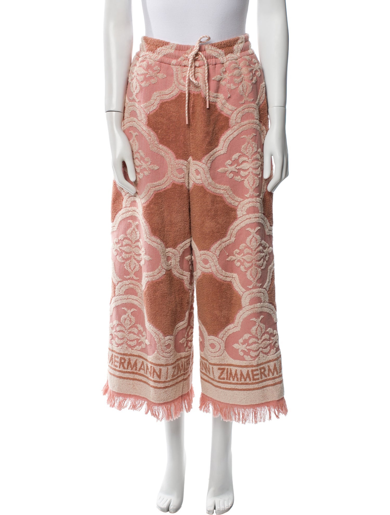Zimmermann Printed Braided Accents Sweatpants