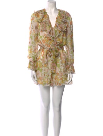 Zimmermann Silk Floral Print Romper