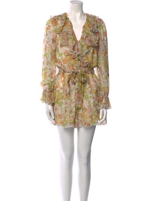 Zimmermann Silk Floral Print Romper