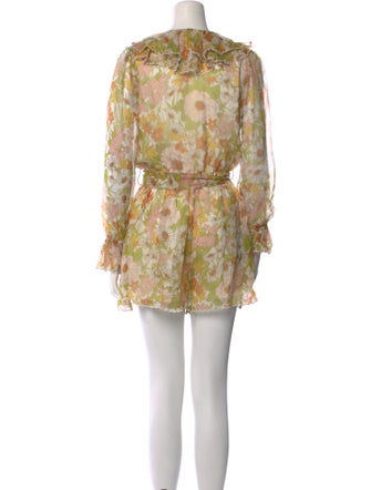 Zimmermann Silk Floral Print Romper