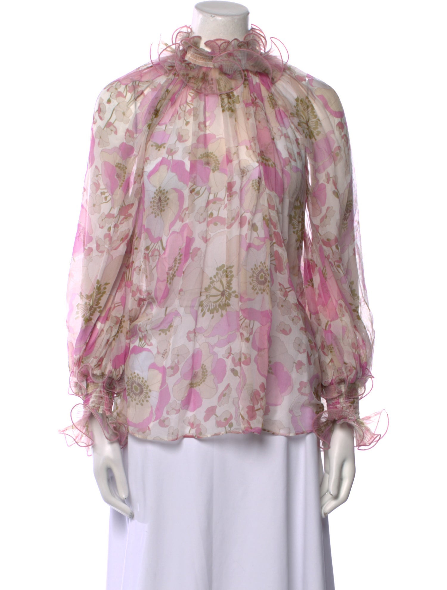 Zimmermann Silk Floral Print Blouse