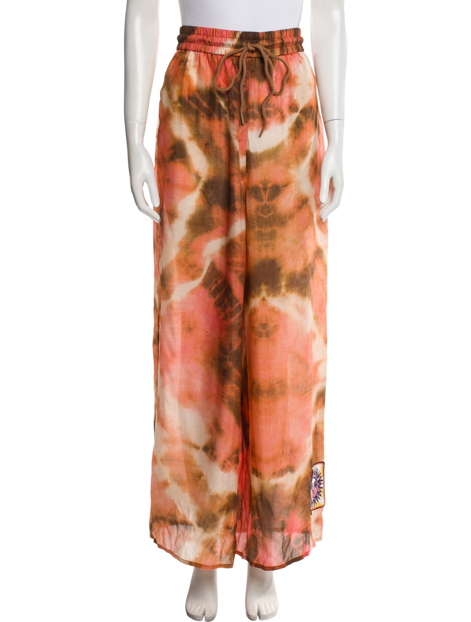 Zimmermann Silk Tie-Dye Print Sweatpants