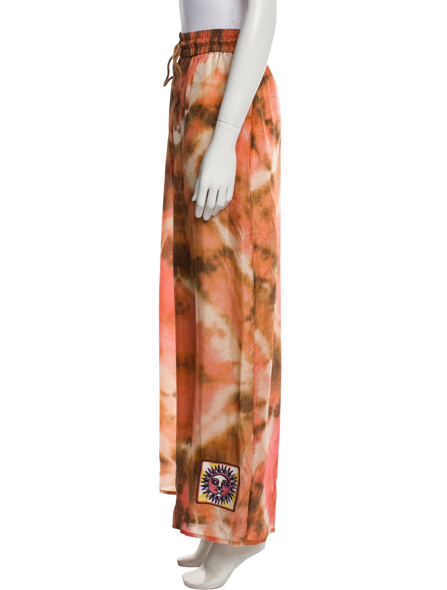 Zimmermann Silk Tie-Dye Print Sweatpants