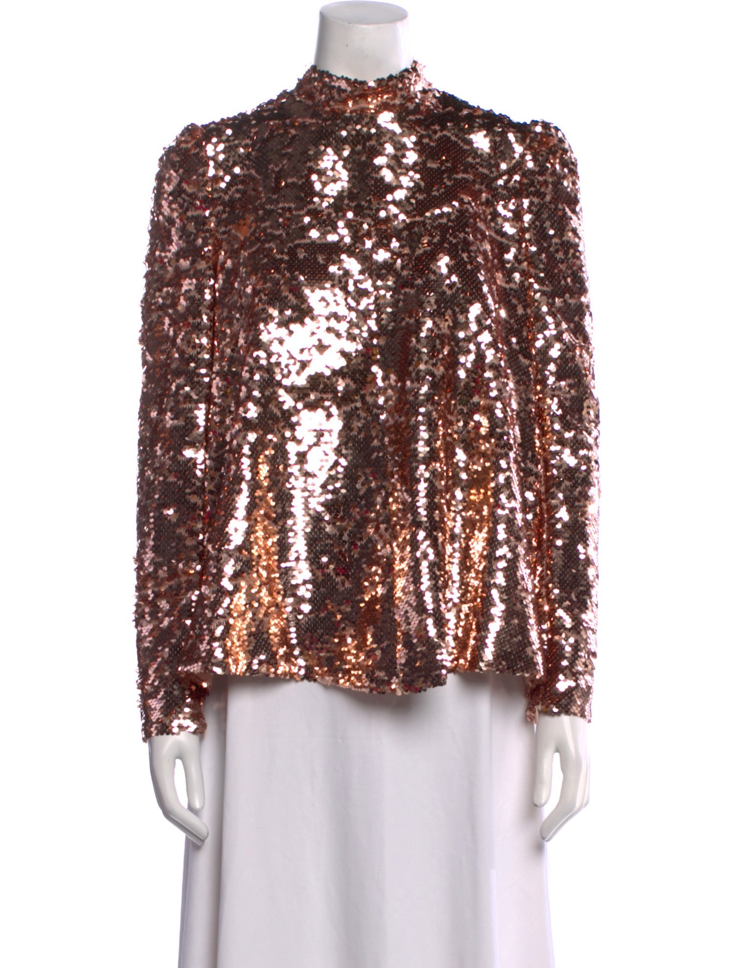 Zimmermann Floral Print Mock Neck Blouse