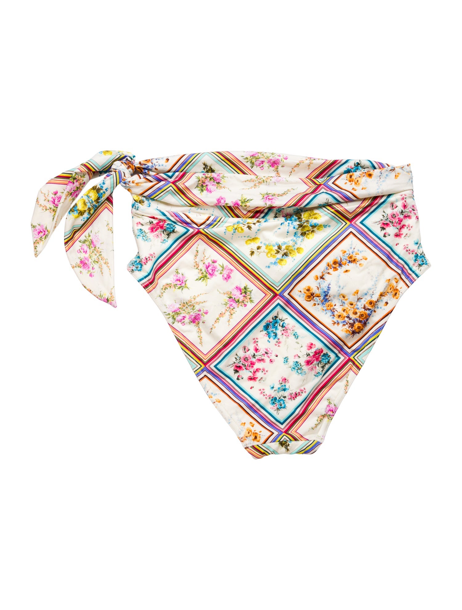 Zimmermann Halcyon Tie Bandeau Bikini Printed Bottoms w/ Tags