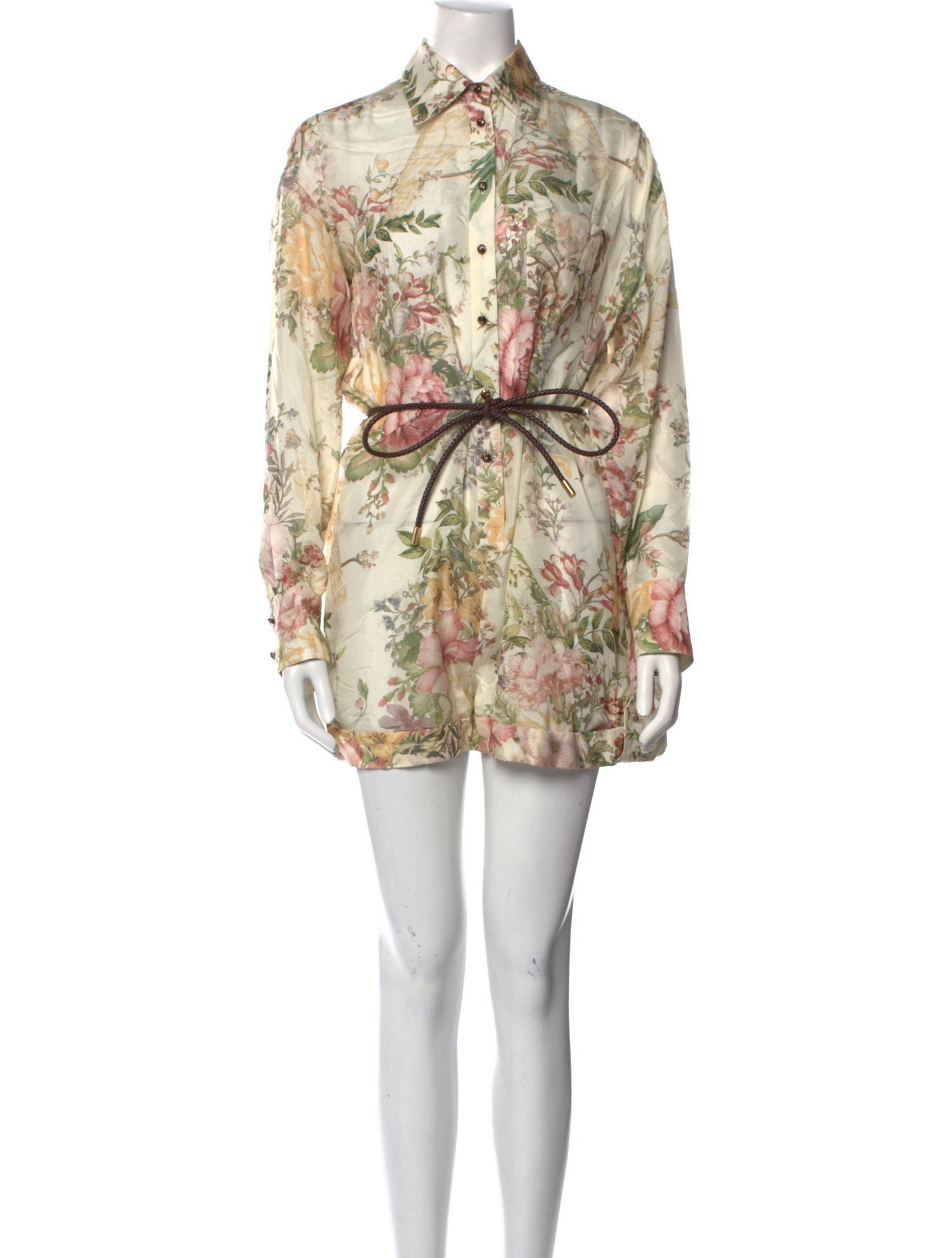 Zimmermann Silk Floral Print Romper