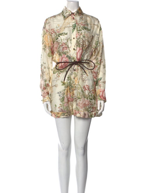Zimmermann Silk Floral Print Romper