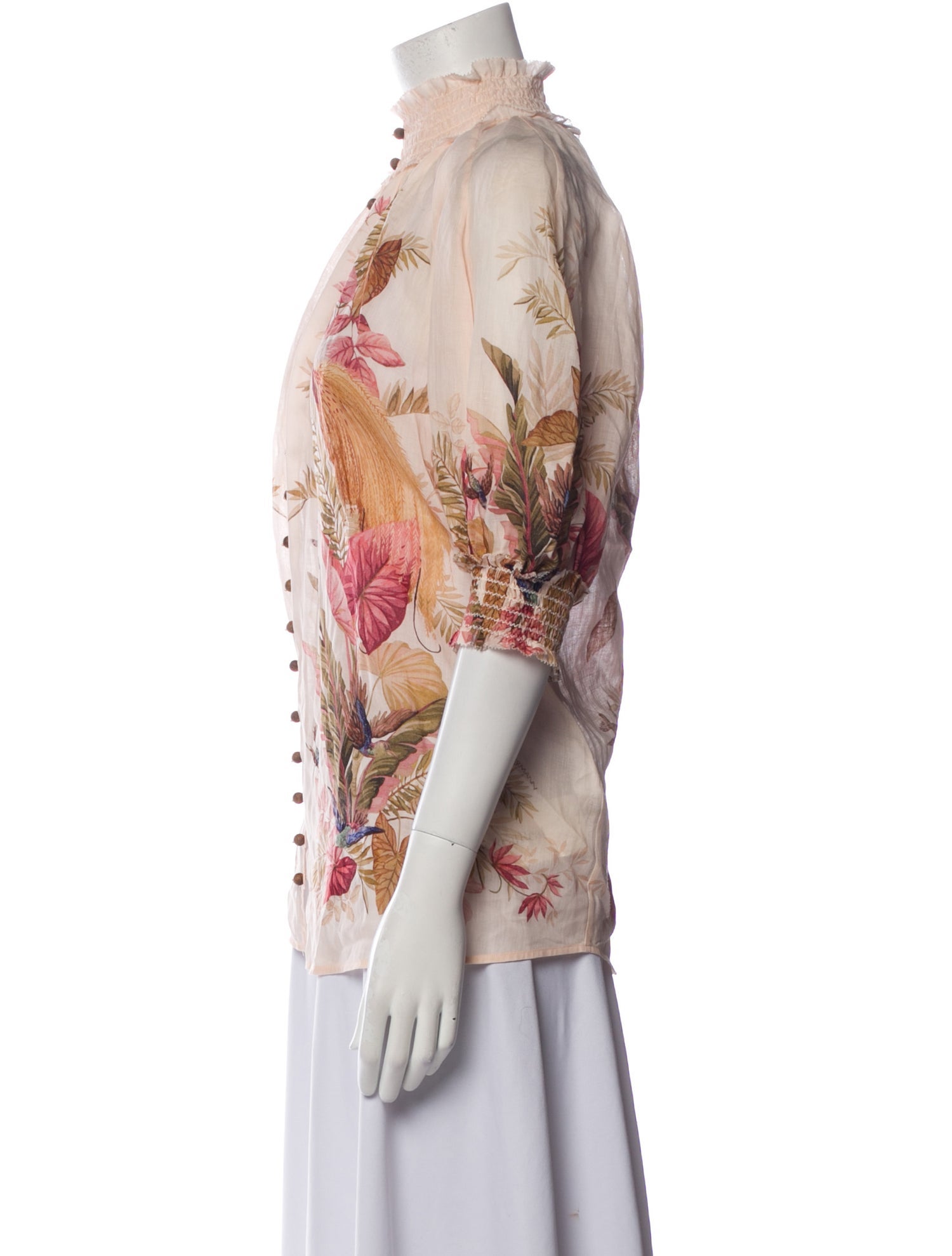 Zimmermann Linen Printed Blouse w/ Tags