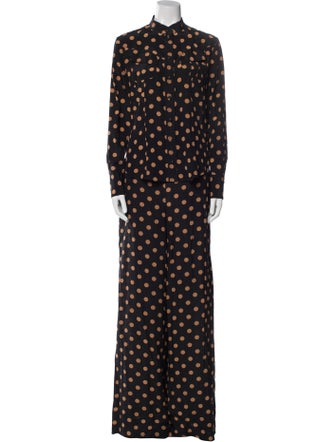 Zimmermann Silk Polka Dot Print Pant Set
