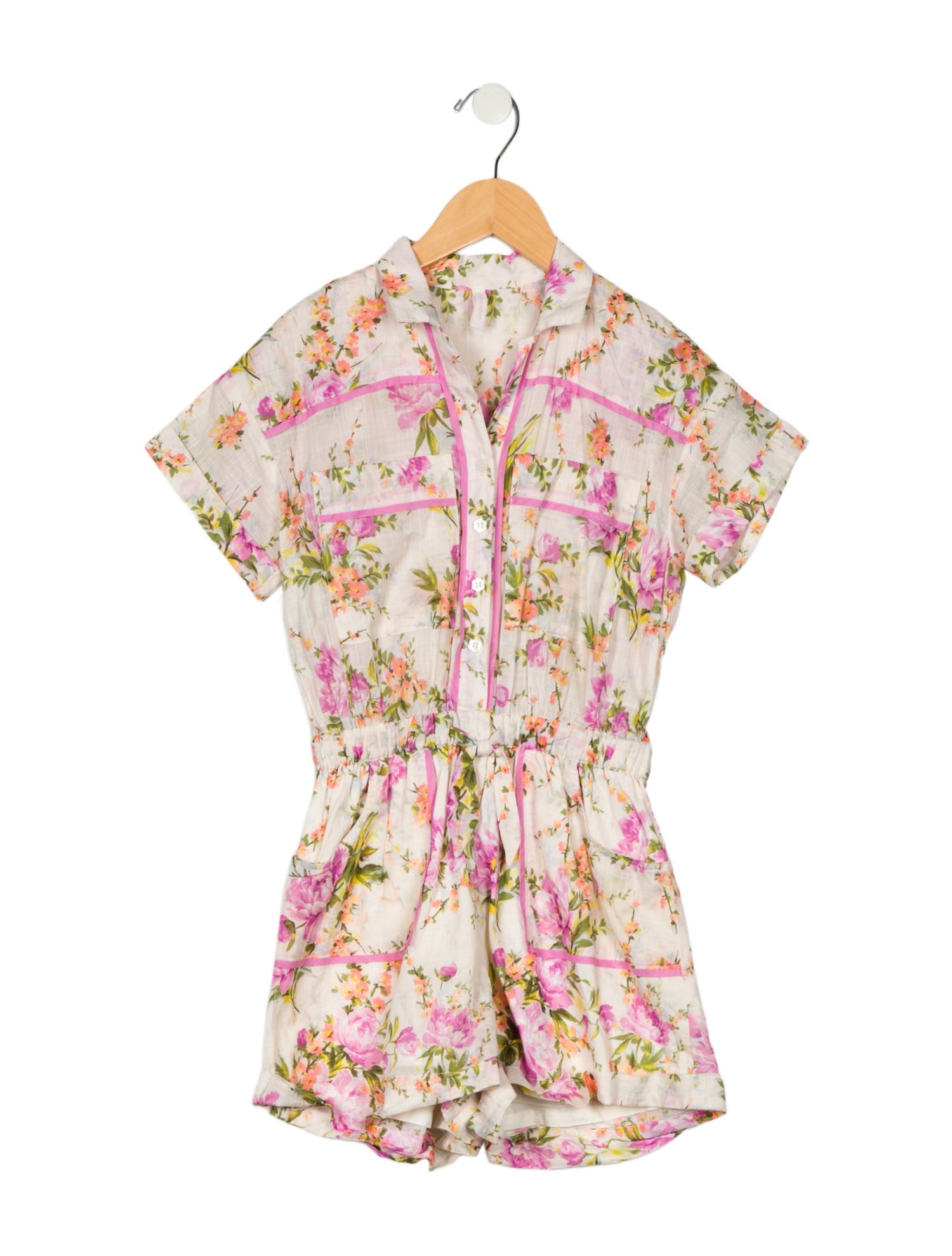 Zimmermann kids girls' neutral multicolored romper