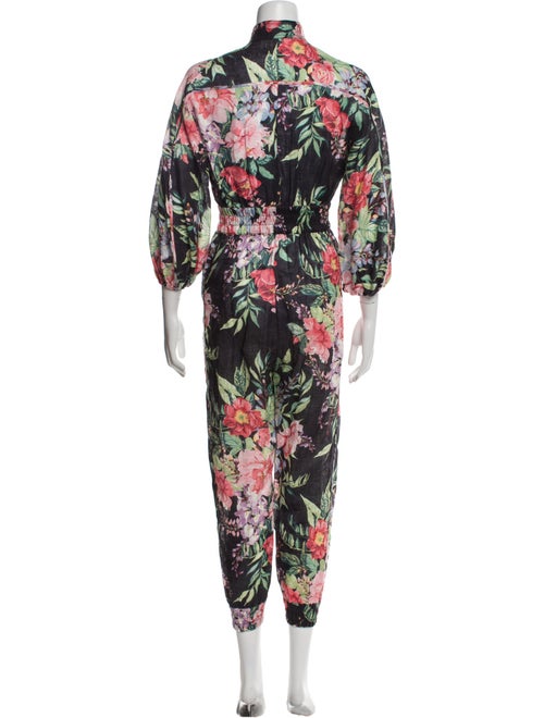 Zimmermann Linen Floral Print Jumpsuit