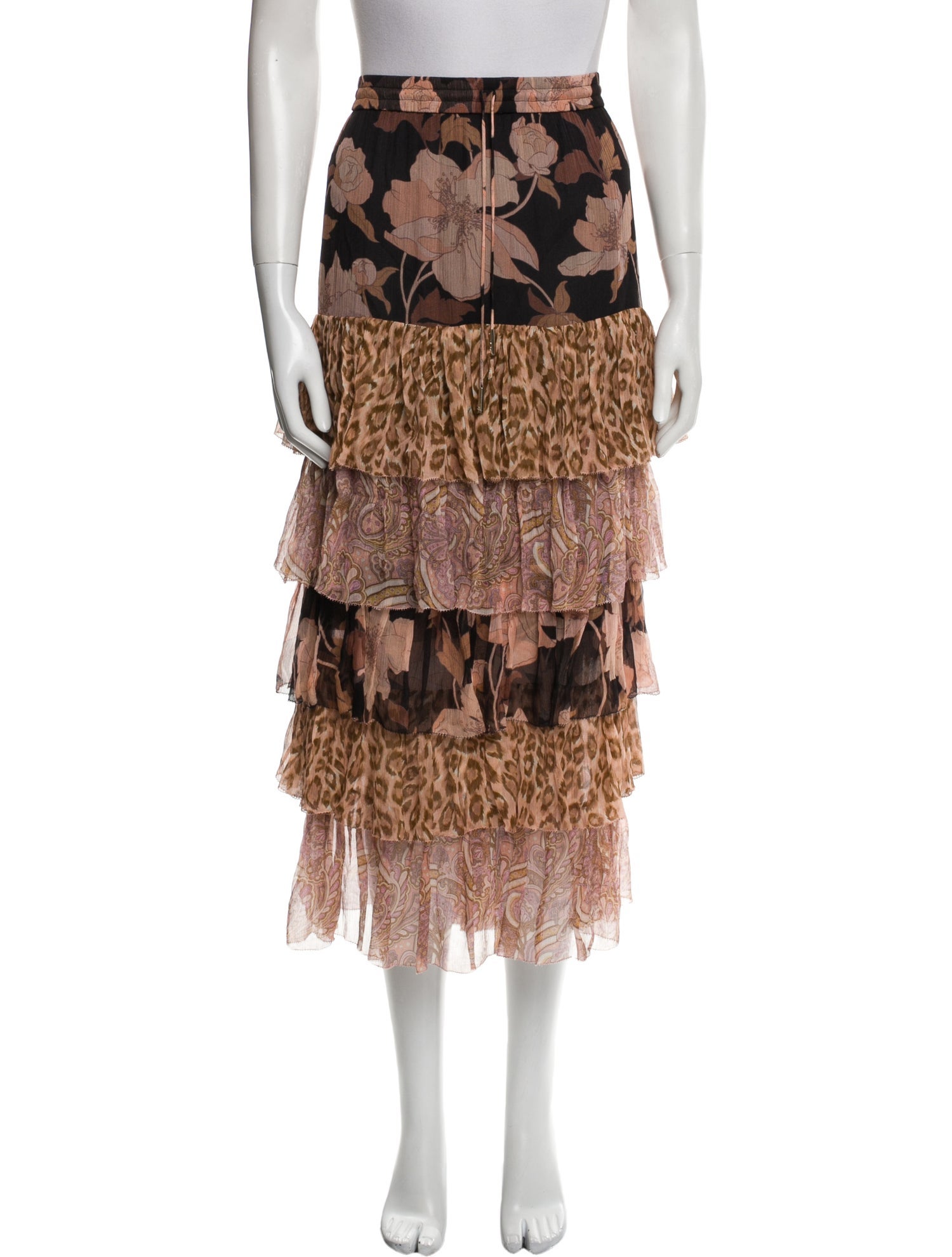 Zimmermann Silk Midi Length Skirt