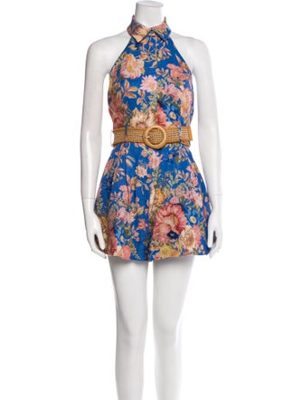 Zimmermann Linen Printed Romper