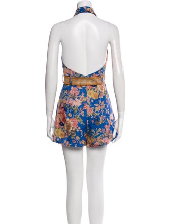 Zimmermann Linen Printed Romper