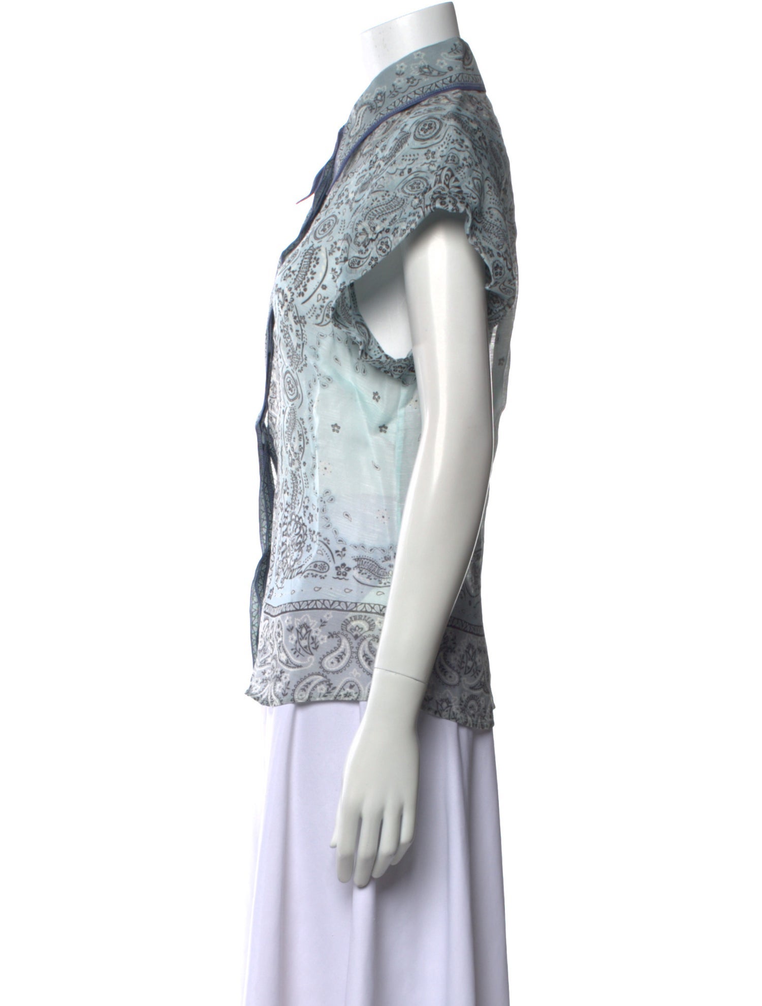 Zimmermann Linen Printed Button-Up Top