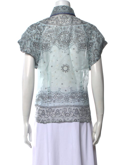 Zimmermann Linen Printed Button-Up Top
