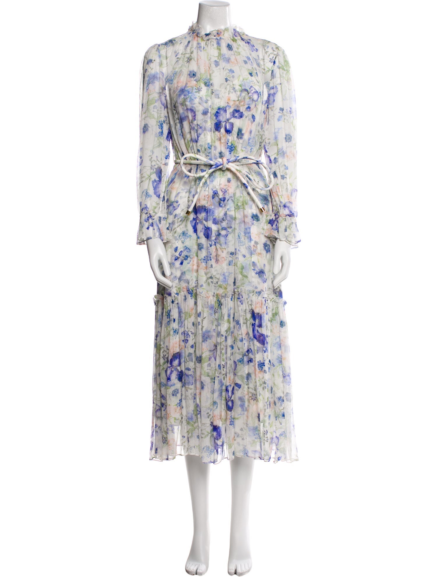 Zimmermann Floral Print Midi Length Dress