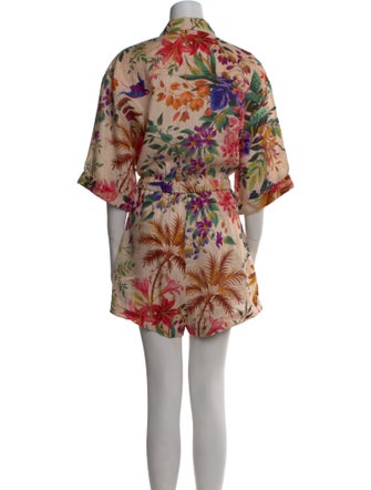 Zimmermann Linen Floral Print Romper