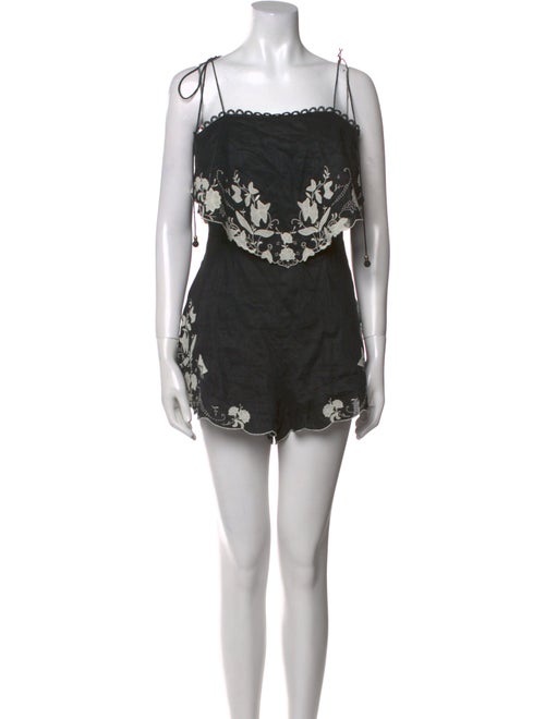 Zimmermann Linen Lace Pattern Romper
