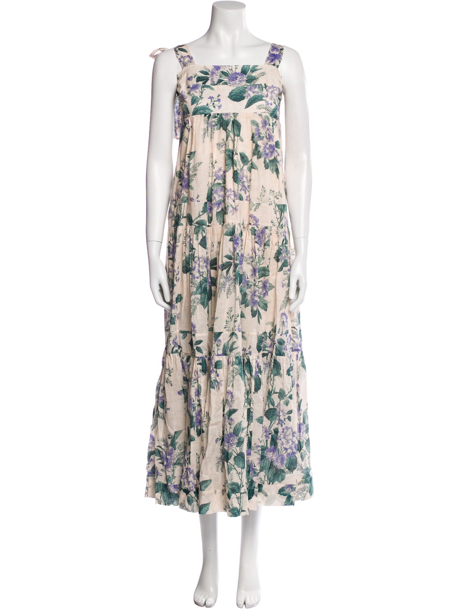 Zimmermann Floral Print Midi Length Dress