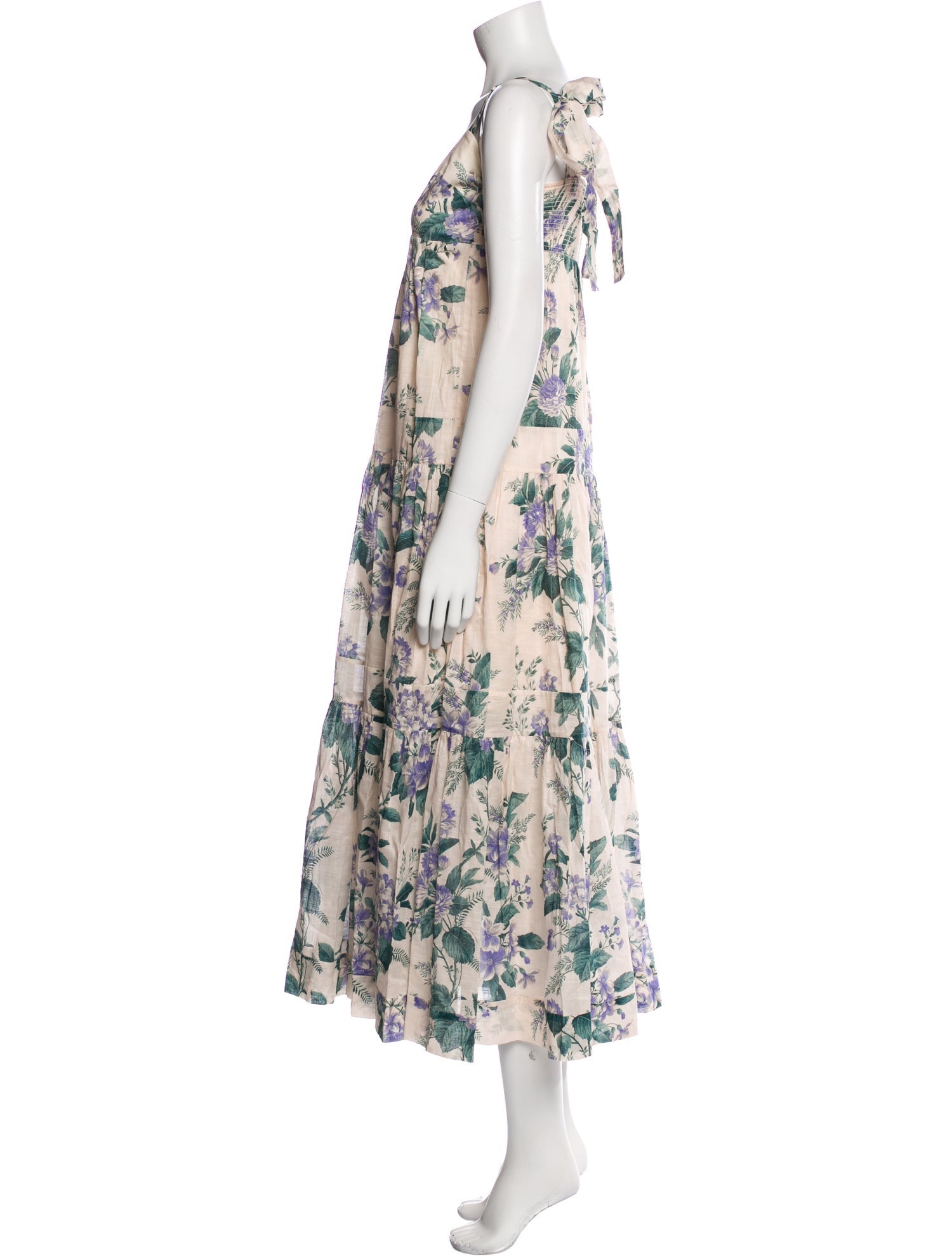 Zimmermann Floral Print Midi Length Dress